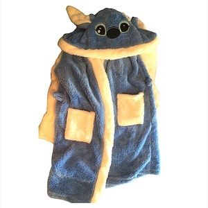Blue Hooded Bathrobe NWOT